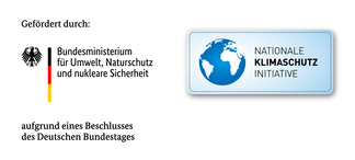 Logo:  Gefördert durch: Bundesministerium für Umwelt, Naturschutz und nukleare Sicherheit aufgrund eines Beschlusses des Deutschen Bundestages Internationale Klimaschutz Initiative